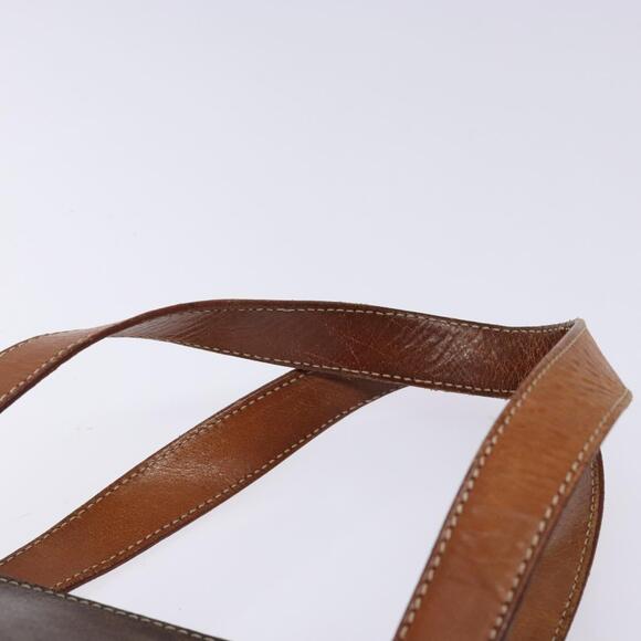 CELINE Macadam Canvas Hand Bag Pvc Leather Brown Gold - Picture 8 of 13